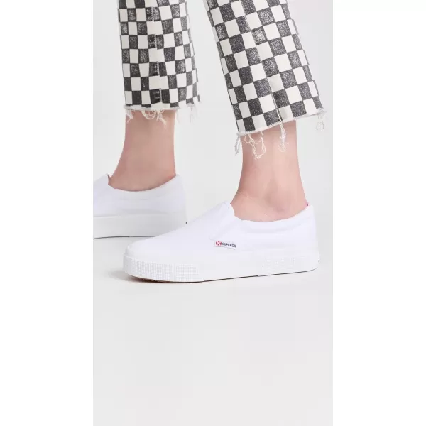 Superga Womens 2740 Platform SlipOn SneakersWhite