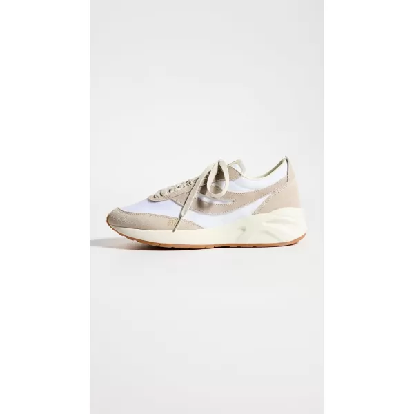 Superga Womens 4089 Training 9TS Slim SneakersWhite AvoriobeigeGum