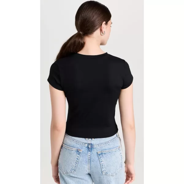 Susana Monaco Womens Short Sleeve TopBlack