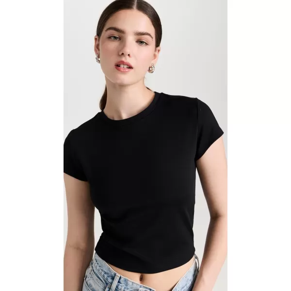 Susana Monaco Womens Short Sleeve TopBlack