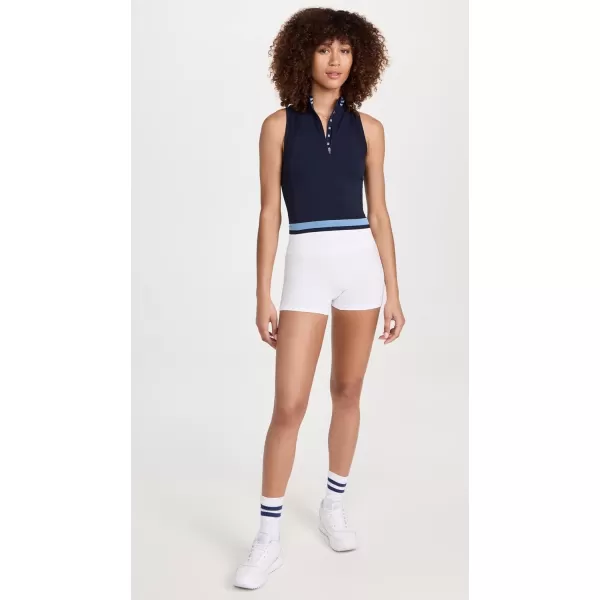 Sweaty Betty Womens Athlete Seamless Half Zip Workout TankNavy Blue