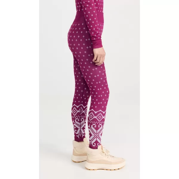 Sweaty Betty Womens Modal Fairisle Base Layer LeggingsAmaranth Pink