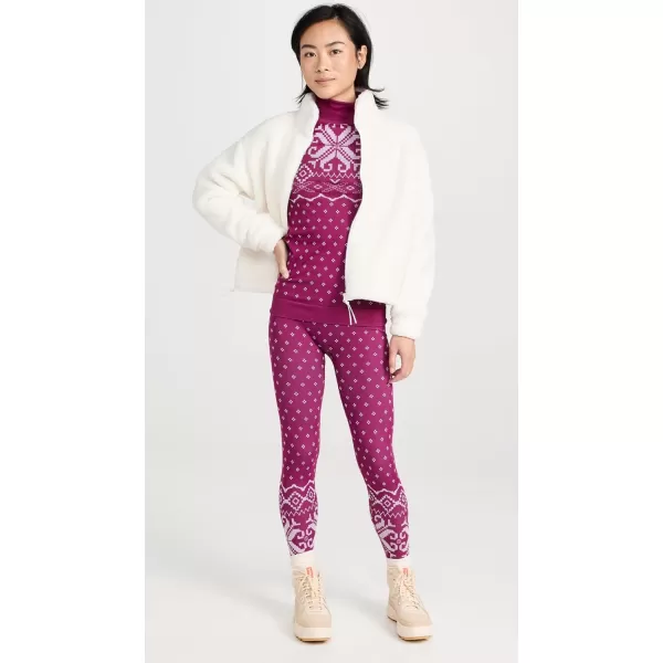 Sweaty Betty Womens Modal Fairisle Base Layer LeggingsAmaranth Pink