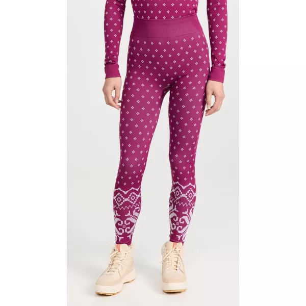 Sweaty Betty Womens Modal Fairisle Base Layer LeggingsAmaranth Pink