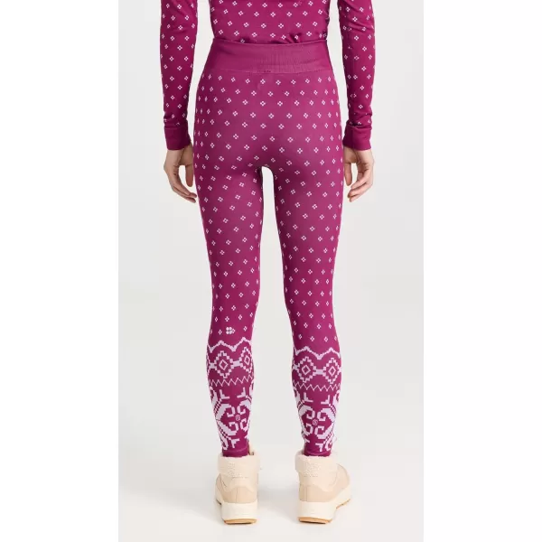 Sweaty Betty Womens Modal Fairisle Base Layer LeggingsAmaranth Pink