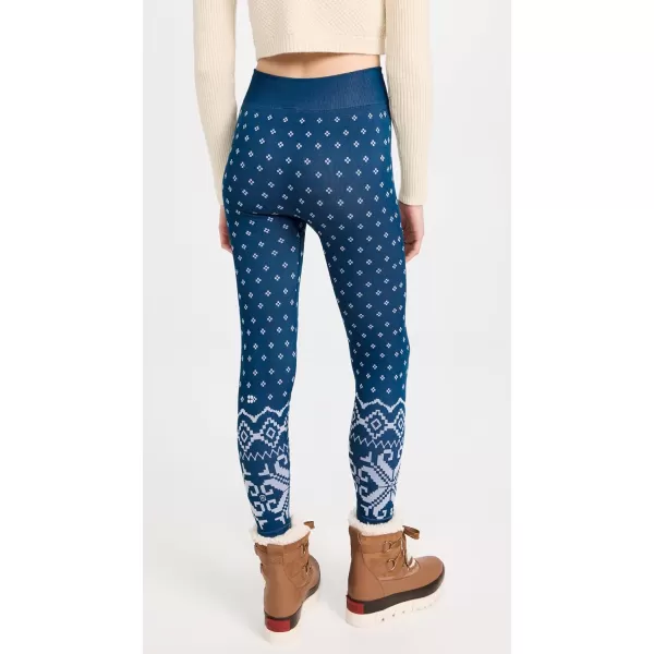 Sweaty Betty Womens Modal Fairisle Base Layer LeggingsDeep Blue