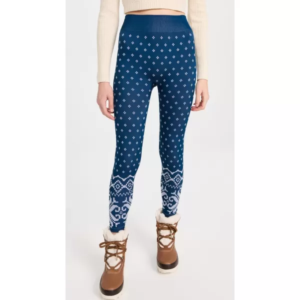 Sweaty Betty Womens Modal Fairisle Base Layer LeggingsDeep Blue