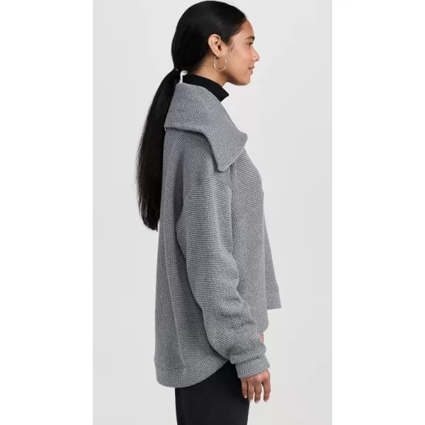 Sweaty Betty Womens Restful Boucle Half Zip SweatshirtCharcoal Marl