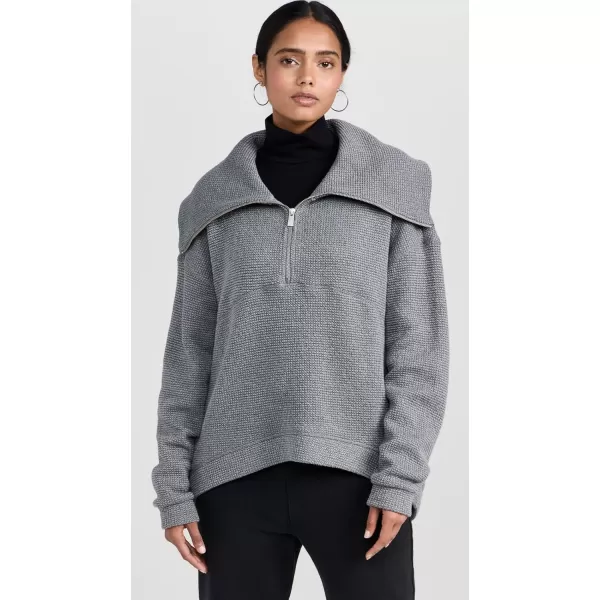 Sweaty Betty Womens Restful Boucle Half Zip SweatshirtCharcoal Marl