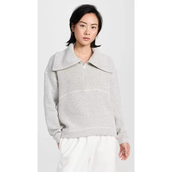 Sweaty Betty Womens Restful Boucle Half Zip SweatshirtLily White