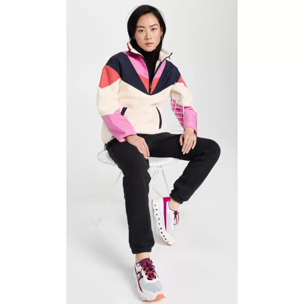 Sweaty Betty Womens Retrogade Colour Block Half Zip SweatshirtStudio White Color Block