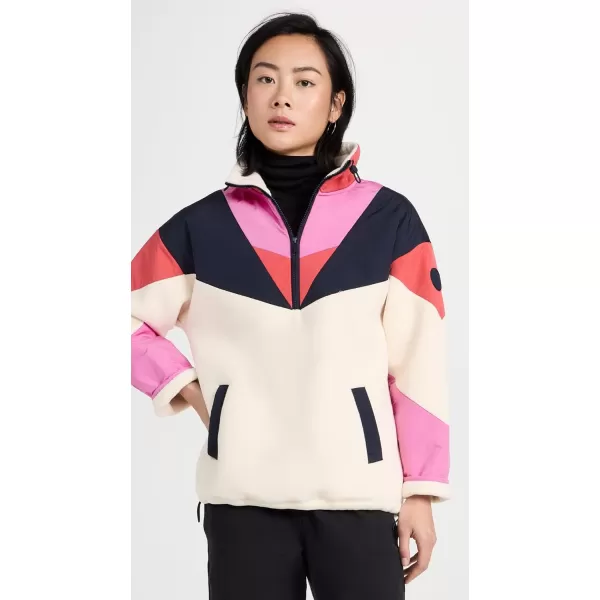 Sweaty Betty Womens Retrogade Colour Block Half Zip SweatshirtStudio White Color Block