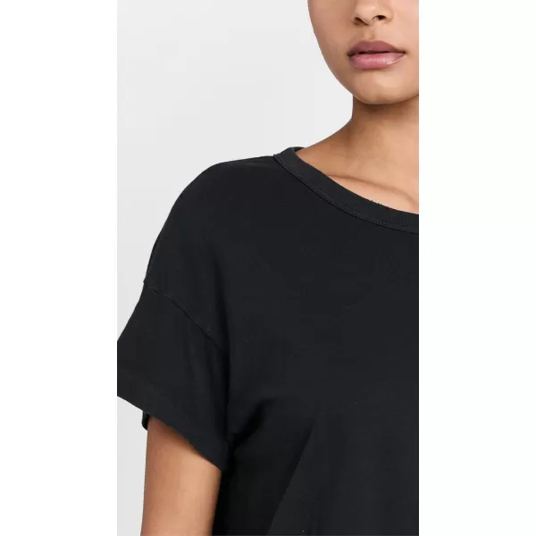 THE GREAT Womens The Boxy Crew TeeAlmost Black