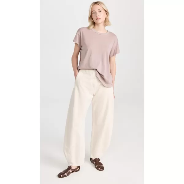 THE GREAT Womens The Boxy Crew TeeSoft Lilac