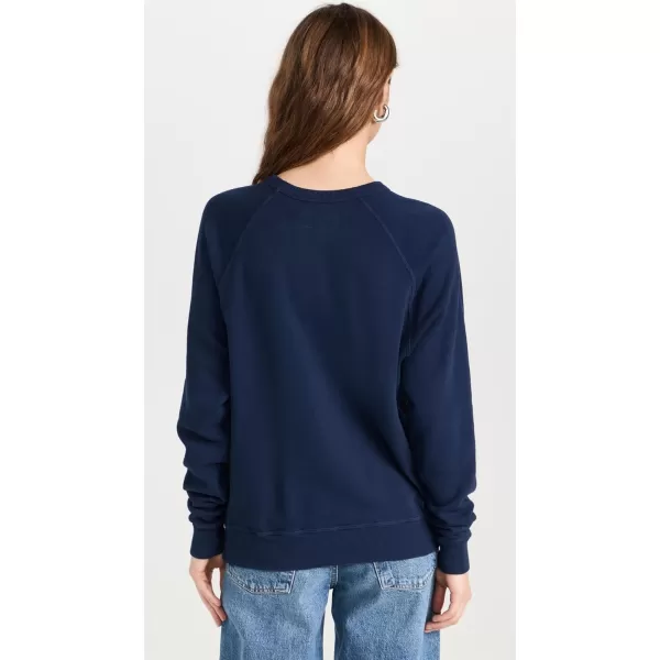 THE GREAT Womens The College Sweatshirt with Snowdrift GraphicTrue Navy