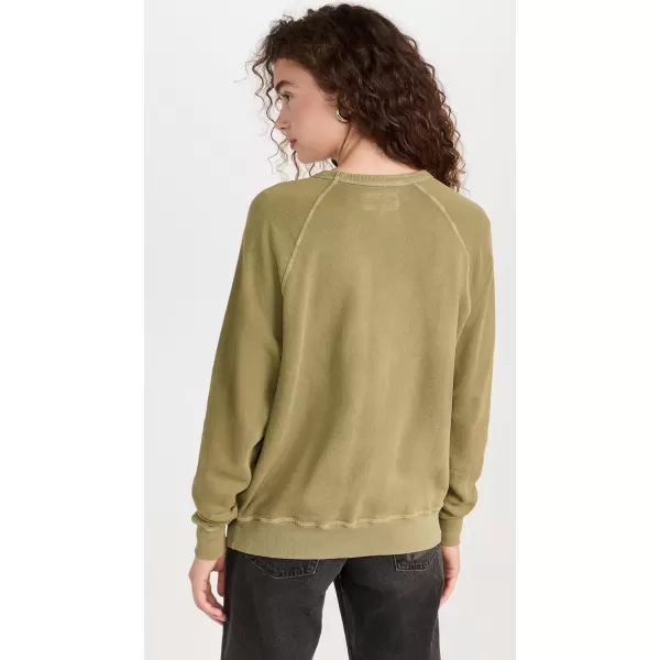 THE GREAT Womens The College SweatshirtWashed Fir Green