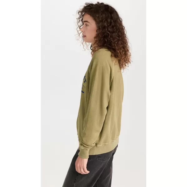 THE GREAT Womens The College SweatshirtWashed Fir Green