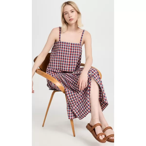 THE GREAT Womens The County Line CamiPicnic Plaid