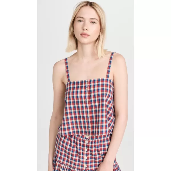 THE GREAT Womens The County Line CamiPicnic Plaid