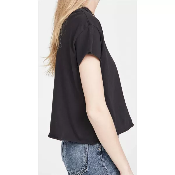 THE GREAT Womens The Crop TeeAlmost Black