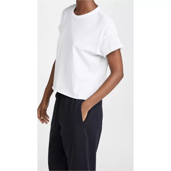 THE GREAT Womens The Crop TeeTrue White