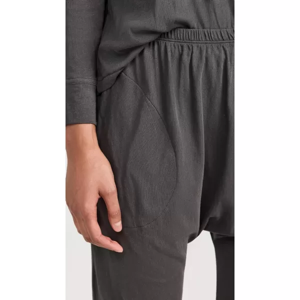 THE GREAT Womens The Lounge Crop PantsWashed Black