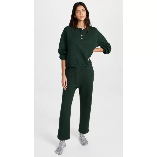 THE GREAT Womens The Quilted Pajama PantsPine