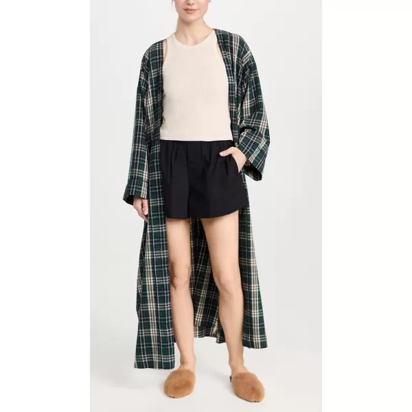 THE GREAT Womens The RobePine Needle Plaid