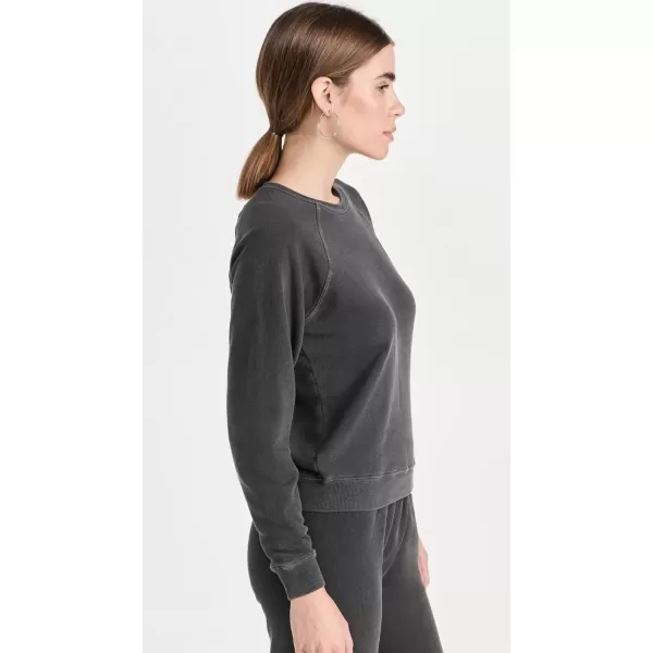 THE GREAT Womens The Shrunken SweatshirtWashed Black