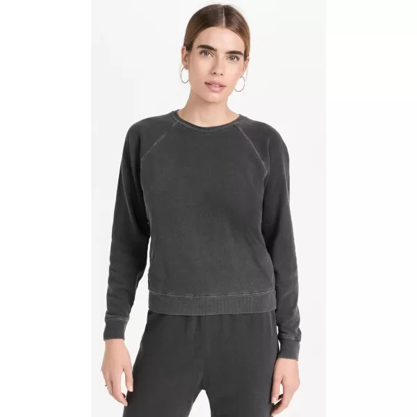 THE GREAT Womens The Shrunken SweatshirtWashed Black