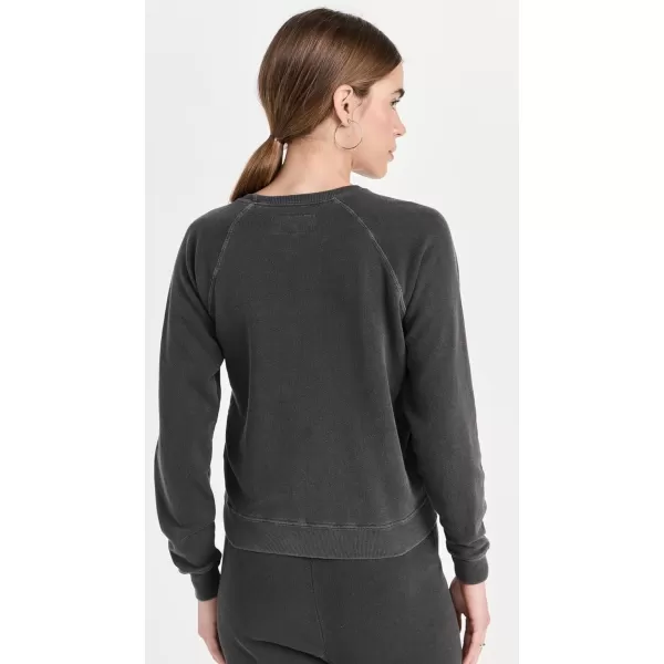 THE GREAT Womens The Shrunken SweatshirtWashed Black