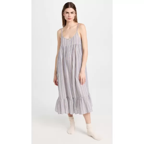 THE GREAT Womens The Tank Sleep DressMaritime Stripe