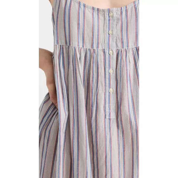 THE GREAT Womens The Tank Sleep DressMaritime Stripe