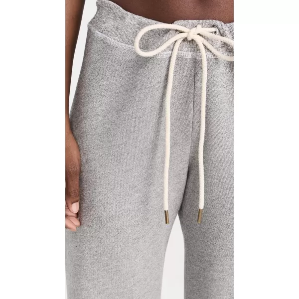 THE GREAT Womens The Wide Leg Cropped SweatpantsVarsity Grey