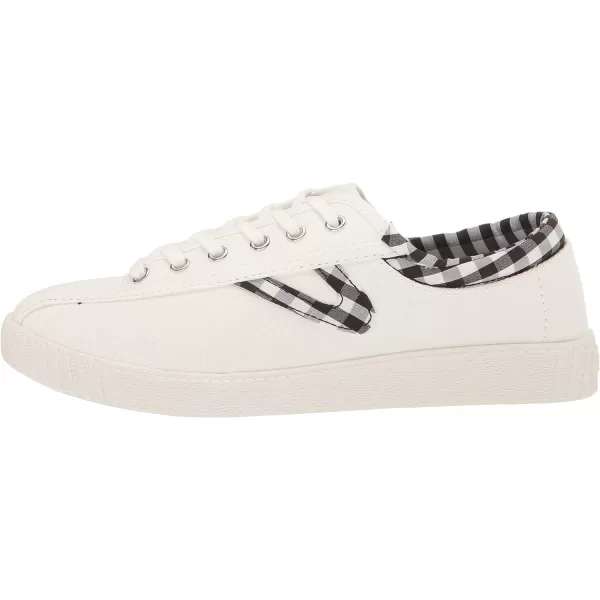 TRETORN Womens Nylite Plus Canvas SneakersWhiteBlackWhite Gingham