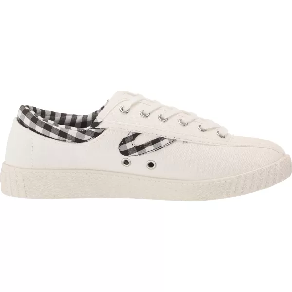 TRETORN Womens Nylite Plus Canvas SneakersWhiteBlackWhite Gingham