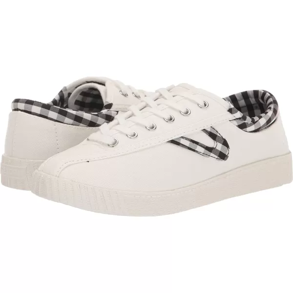 TRETORN Womens Nylite Plus Canvas SneakersWhiteBlackWhite Gingham