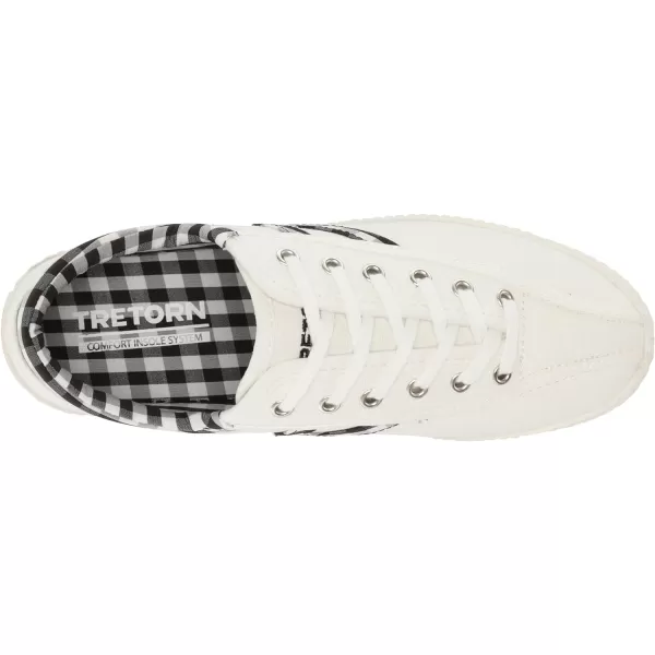 TRETORN Womens Nylite Plus Canvas SneakersWhiteBlackWhite Gingham