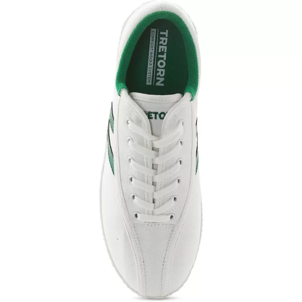 TRETORN Womens Nylite Plus Canvas SneakersWhiteGreen