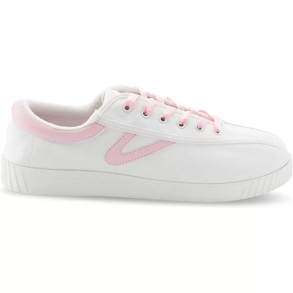 TRETORN Womens Nylite Plus Canvas SneakersWhitePink Ribbon