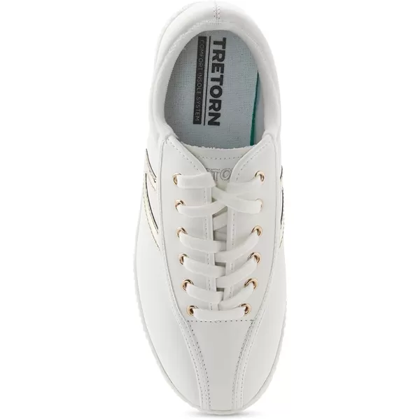 TRETORN Womens Nylite Plus SneakersWhiteLightGold