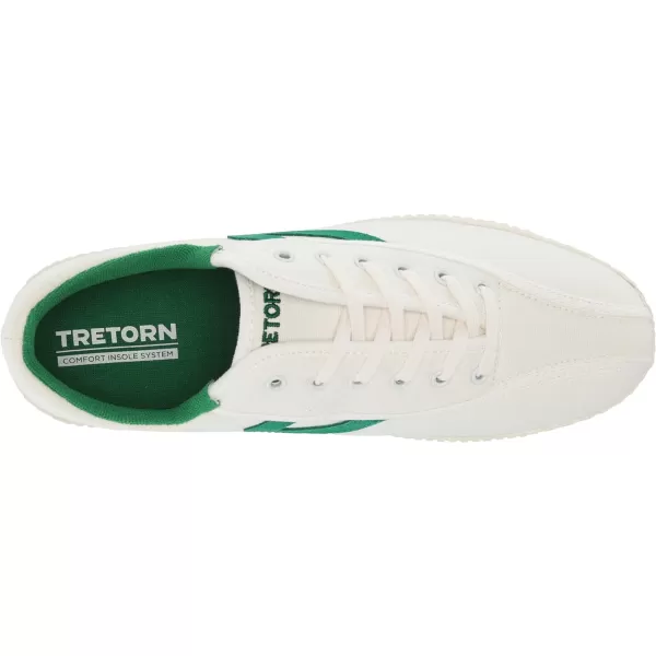 TRETORN Womens Nylite Plus SneakersWhiteWhiteGreen