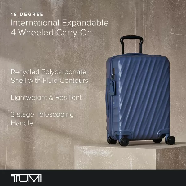 TUMI  19 Degree International Expandable 4Wheel Carry On  Hard Shell Carry On Luggage  Rolling Carry On Luggage for Plane  International Travel  Mauve TextureSlate Blue Texture