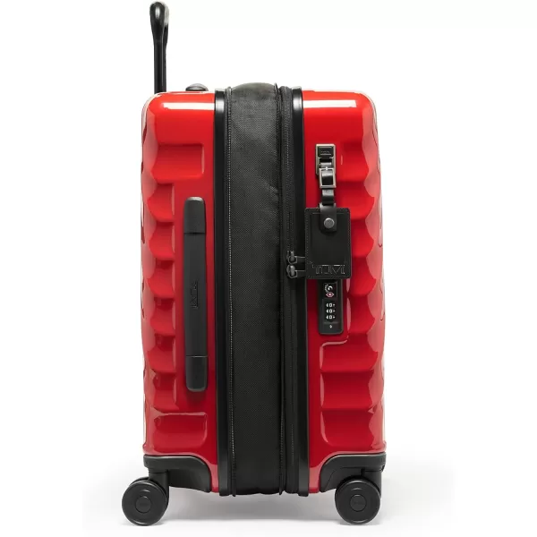 TUMI  19 Degree International Expandable 4Wheel Carry On  Hard Shell Carry On Luggage  Rolling Carry On Luggage for Plane amp International Travel  BlackBlaze Red