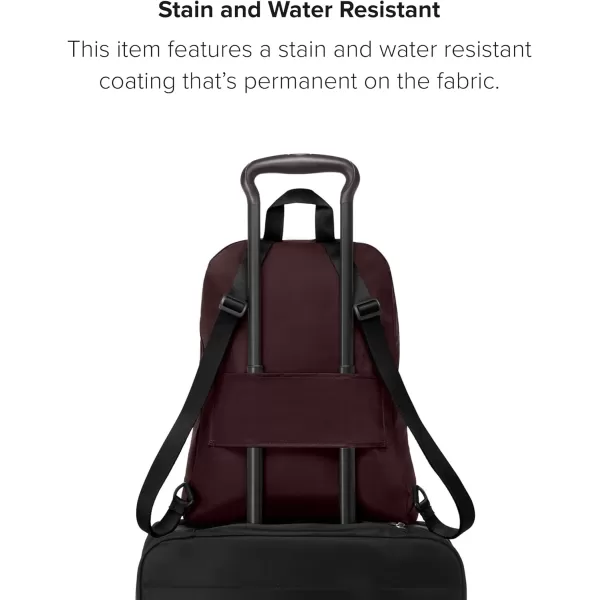 TUMI Just In Case Backpack  Small Travel Bag for Women amp Men  Carry Travel Accessories  Traveling Backpack amp Work Backpack  BlackGoldDeep Plum