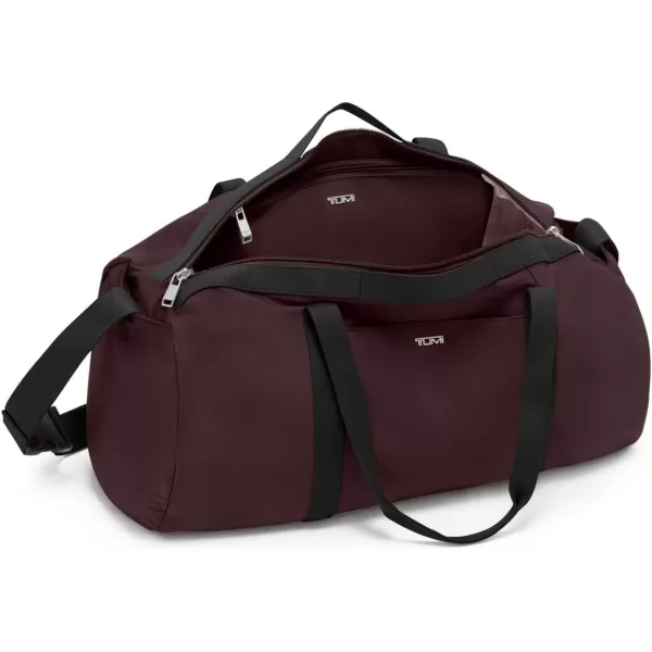 TUMI Just In Case Duffel  Small Duffel Bag for Women amp Men  Easily Carry Travel Accessories  Travel Duffel Bag for Commuters amp Adventurers  Weekender Bag for Travel  BlackGoldDeep Plum