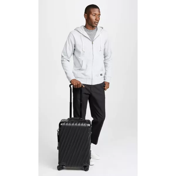 TUMI Mens 19 Degree Aluminum International Carry On Silver One SizeMatte Black