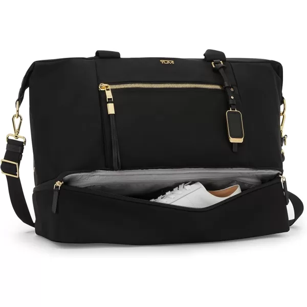 TUMI Voyageur Contine Weekender  Weekender Bag for Travel Business  Travel Weekender for Women amp Men  Black amp GunmetalBlackGold