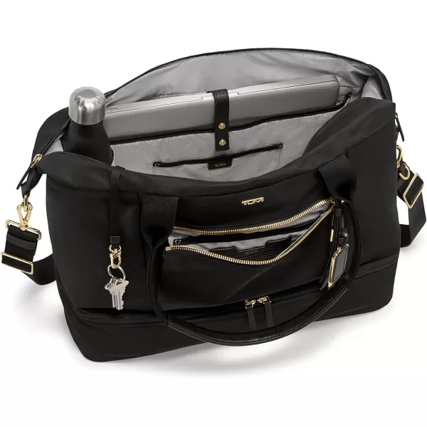 TUMI Voyageur Contine Weekender  Weekender Bag for Travel Business  Travel Weekender for Women amp Men  Black amp GunmetalBlackGold