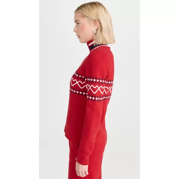 The Upside Womens Monterosa Blanche Half Zip SweaterRed